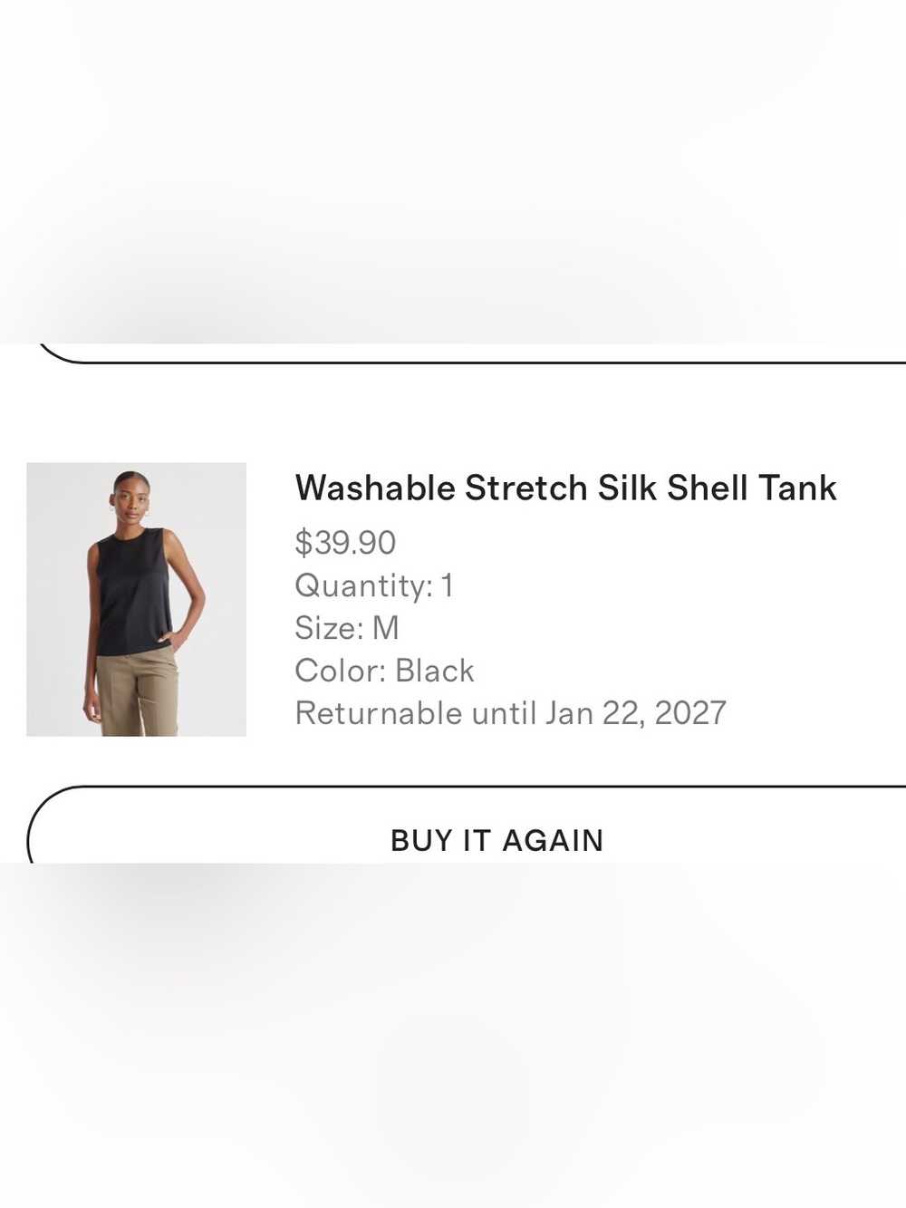Quince black silk shell tank - Picture 7 of 10